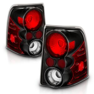 AmeriLite Black Replacement Brake Tail Lights Set For 02-05 Ford Explorer - Passenger and Driver Side