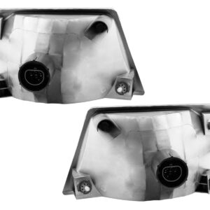 AmeriLite Crystal Replacment Headlights Pair For 1998 1999 2000 Ford Ranger Pickup - Passenger and Driver Side