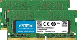 crucial 32gb kit (16gbx2) ddr4 2666 mt/s (pc4-21300) cl19 dr x8 sodimm 260-pin for mac - ct2k16g4s266m