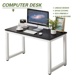 TimmyHouse PC Laptop Computer Desk Table Workstation Home Office Furniture Board Black