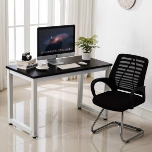 TimmyHouse PC Laptop Computer Desk Table Workstation Home Office Furniture Board Black