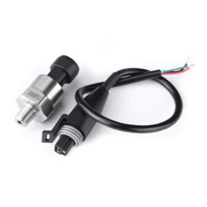 300 psi pressure transducer sender sensor with connector 1/8" npt thread stainless steel pressure transducer for oil fuel air water (300psi)