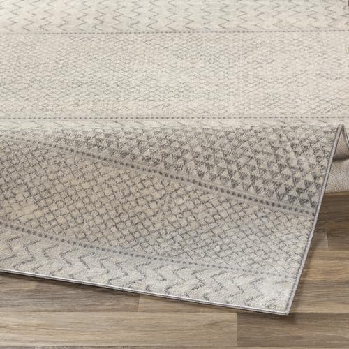 Livabliss Hana Modern Moroccan Area Rug,4'3" x 5'11",Silver Grey