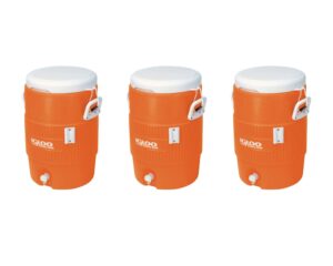 igloo 5-gallon heavy-duty beverage cooler, orange - 3-pack