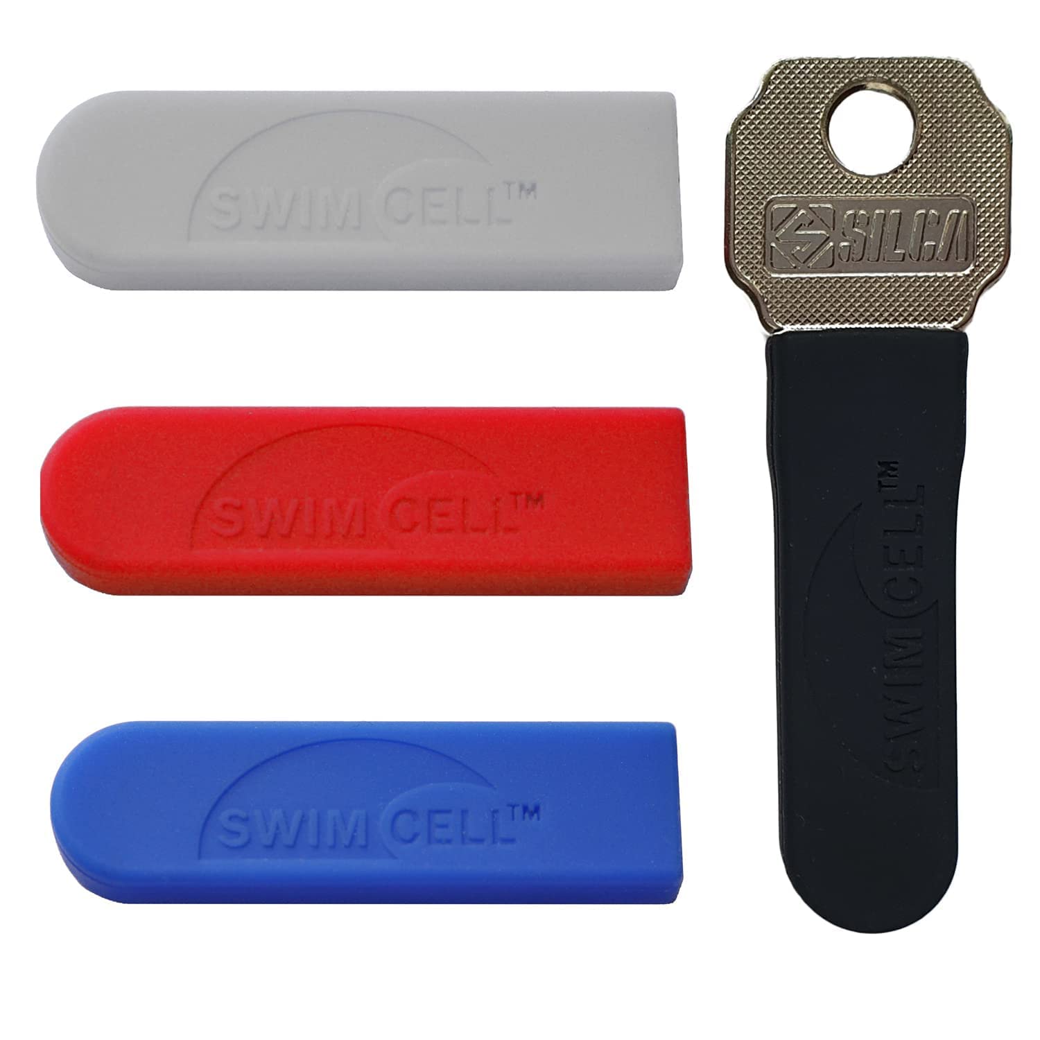 SwimCell Key Blade Cover - Silicone Sheath Key Protector For Car Bike or House Key. Anti Scratch Sleeve. Cut to fit. 1-2 keys