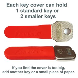 SwimCell Key Blade Cover - Silicone Sheath Key Protector For Car Bike or House Key. Anti Scratch Sleeve. Cut to fit. 1-2 keys