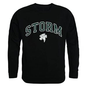 w republic lake erie college storm campus crewneck sweatshirt black medium