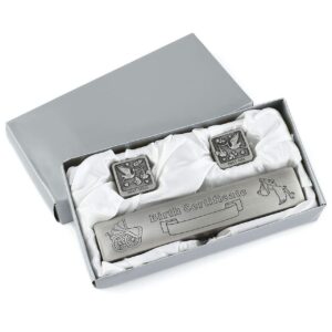 mogoko silver birth certificate holder set with first tooth and curl keepsake box for children kids