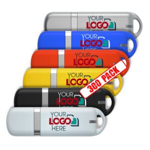 possibox custom promotional usb flash drive 1gb printed with your logo - as campaign gift bulk - 300 pack
