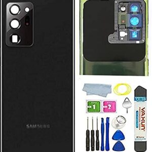 Note 20 Ultra Back Glass Replacement (Waterproof) Cover Housing Door Panel W/Farme Lens Tape for Samsung Galaxy Note 20 Ultra 5G +Tools Mystic Black