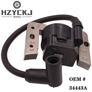 HZYCKJ Ignition Coil Solid Module Compatible for Tecumseh Toro Ariens Troybilt Craftsman MTD 4hp 5hp 6hp 7hp OEM # 34443 34443A 34443B 34443C 34443D