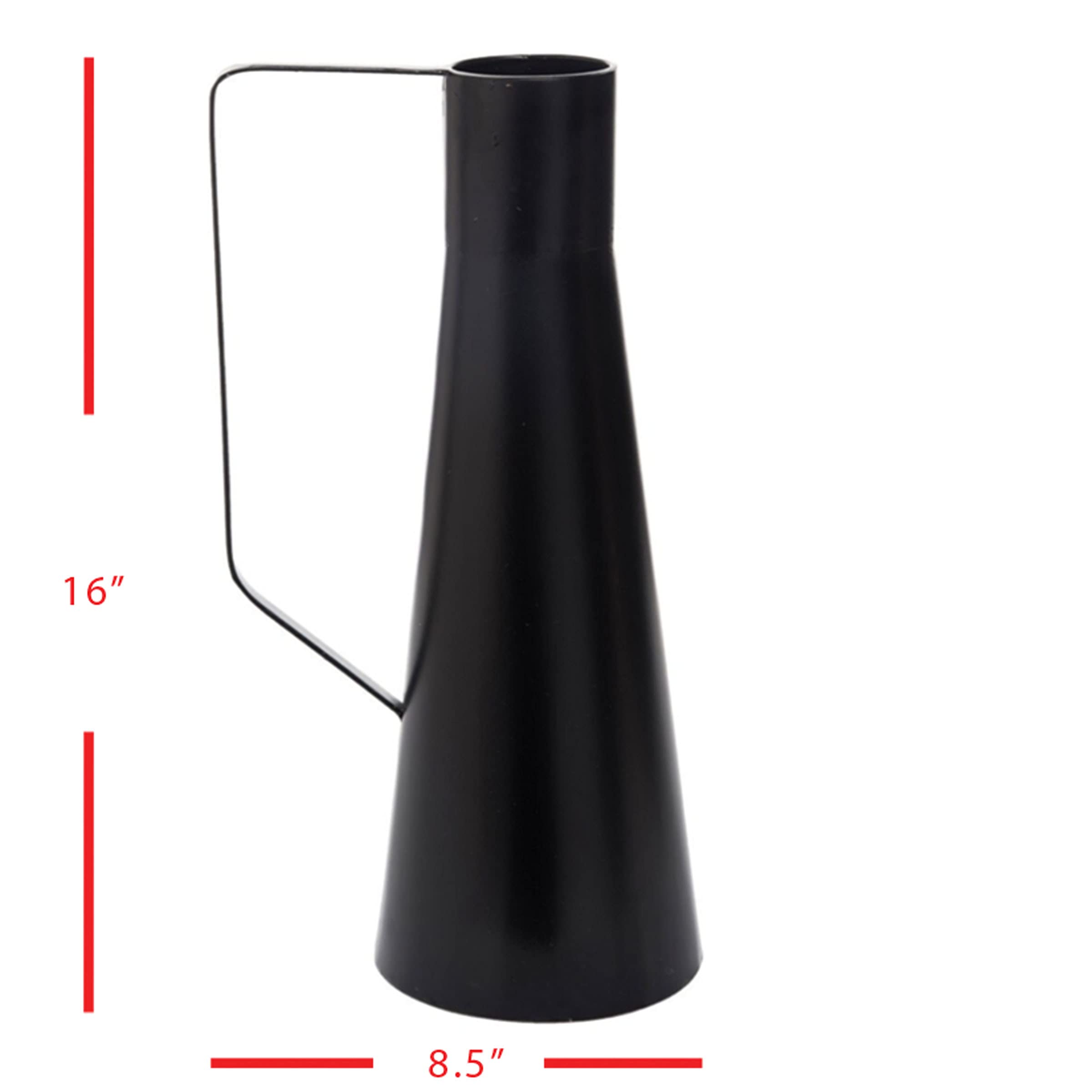 Foreside Home & Garden Black Modern Metal Decorative Vase, 79