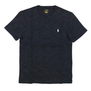 polo ralph lauren mens custom slim fit crew neck t-shirt (xl, black heather)