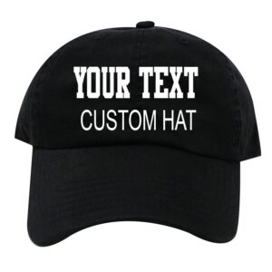 ink stitch customized monogrammed personalized baseball cap -various options (black)