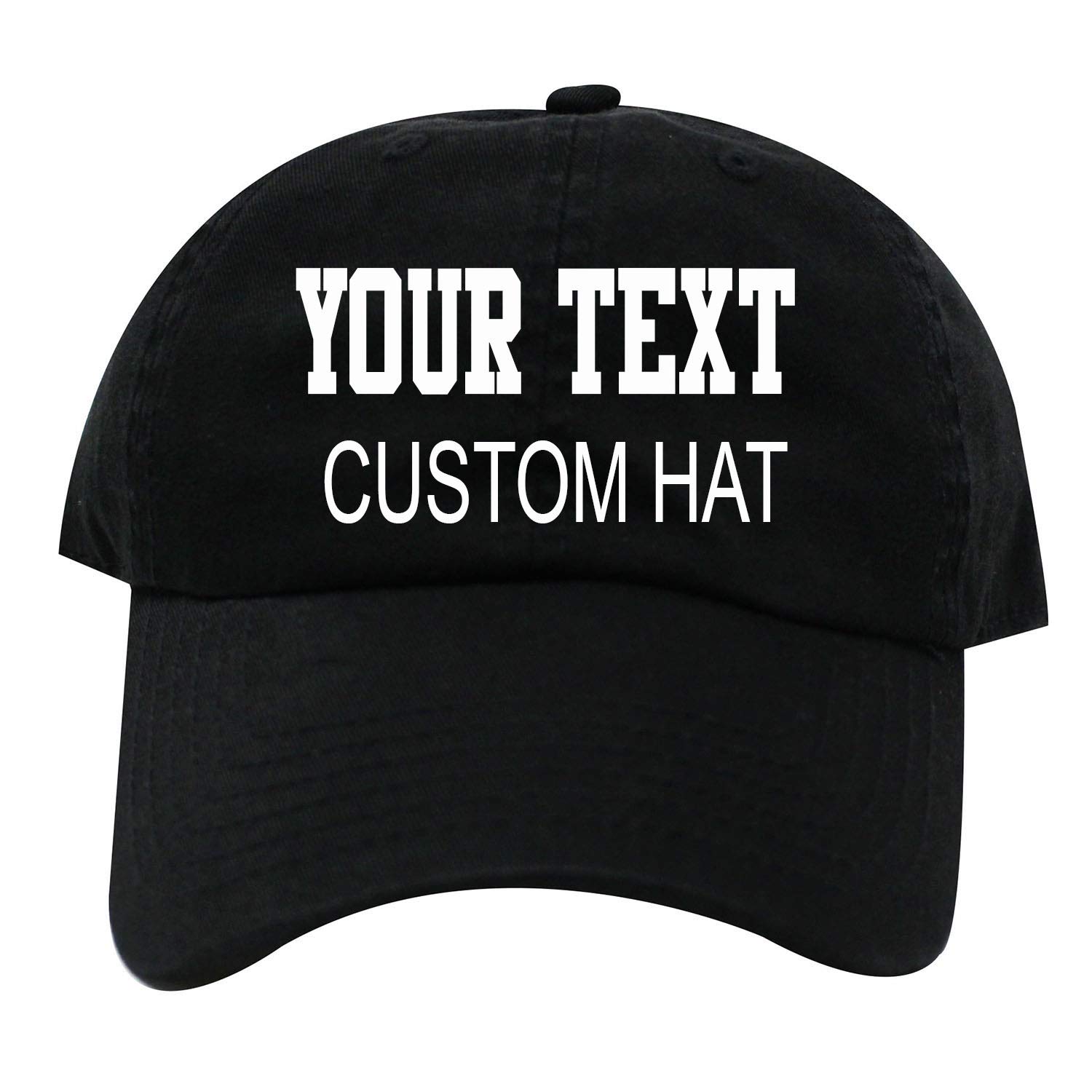 INK STITCH Customized Monogrammed Personalized Baseball Cap -Various Options (Black)