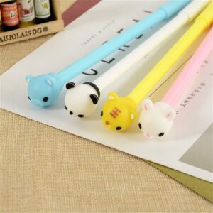 Cartoon Rabbit, Panda, Pig, Tiger Shape Originality Fashion Designed Gel Pens Cartoon ballpoint pen Cute Creative Stationery and Office Supplies (12)