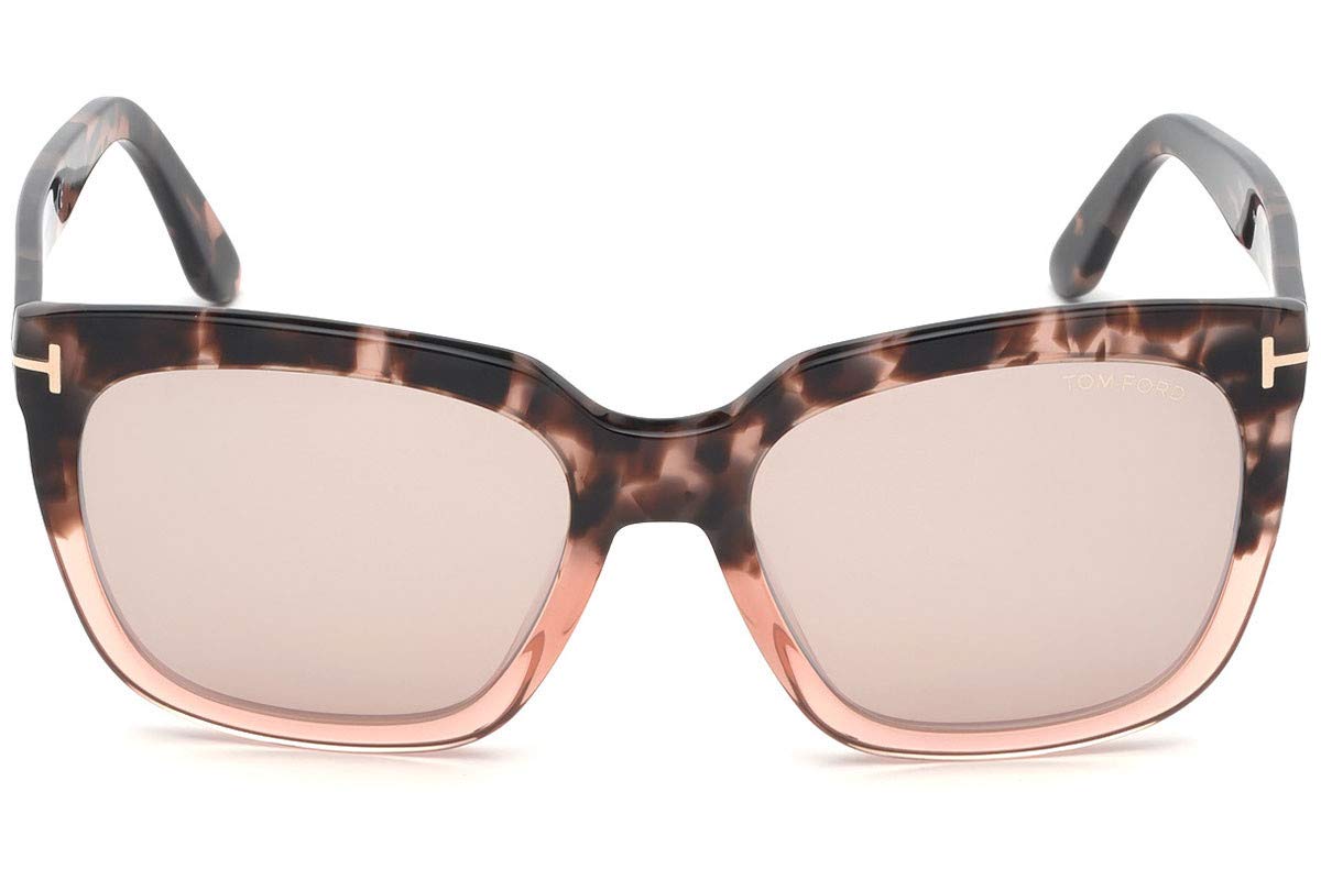 Tom Ford Womens Amarra Tortoise Non-Polarized Rectangle Sunglasses Pink 55mm