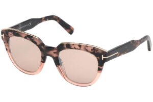 tom ford haley ft 0686 pink havana/brown 51/21/140 women sunglasses