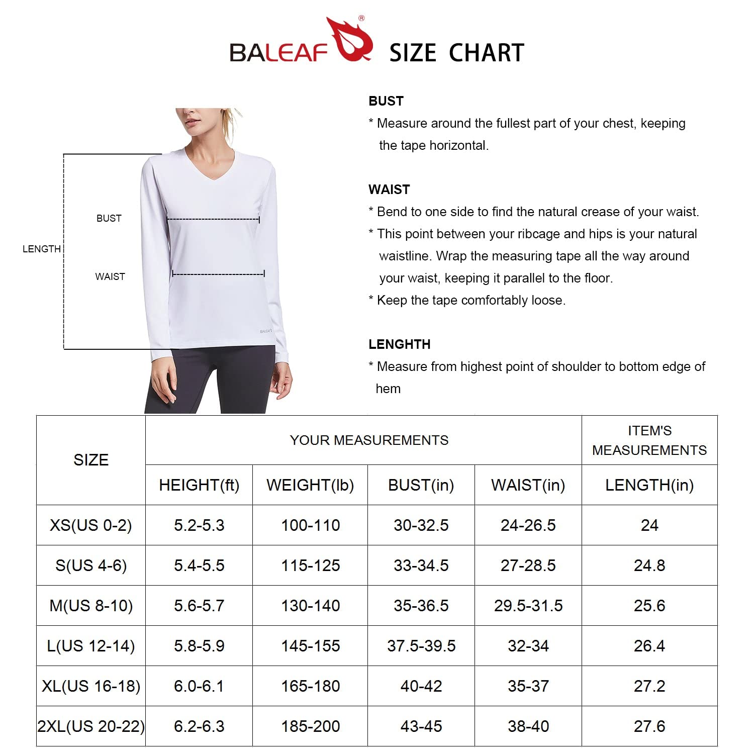 BALEAF Women's Long Sleeve T-Shirt Quick Dry Running Hiking Shirts Workout Active Travel Tops Slim Fit Lightweight Comfy Soft Red Size M