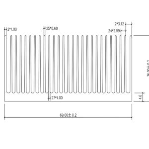 Awxlumv Extra Large Heat Sinks Aluminum 15.75" x2.71" x 1.41" / 400x69x36mm High Power Heatsink Diffusion Cooling Module Cooler 27 Fin Radiator for LED Light Amplifier Transistor Semiconductor PCB