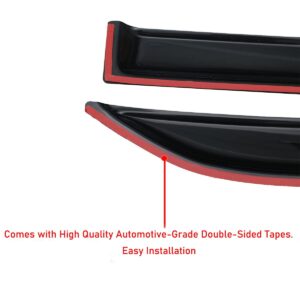 Lightronic WV94141 Outside-Mount Side Window Visor Deflector Rain Guard, Dark Smoke, 4-Pieces Set, Fits 2007-2014 Ford Edge & 2007-2015 Lincoln MKX