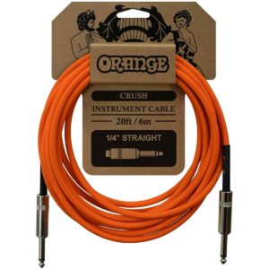 orange crush instrument cable 20ft/6m 1/4" straight ca036 guitar cable