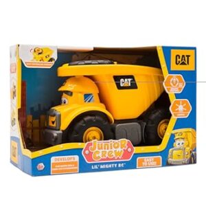 CAT Construction Toys, Junior Crew Lil' Movers Remote Control Truck, RC Car + Dump Truck, Working Headlights, with Child Friendly Controller