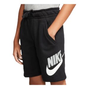 Nike Boy's Sportswear Club + HBR Fleece Shorts (Big Kids) Black/Black MD (10-12 Big Kid)