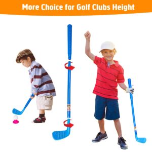 Meland Kids Golf Club Set - Toddler Golf Ball Game Play Set Sports Outdoor Toys Birthday Gifts for Boys Girls 3 4 5 6 Year Old (Blue)