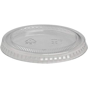 dixie foods plastic portion cup lid, 0.3" x 2.6" x 2.9", clear