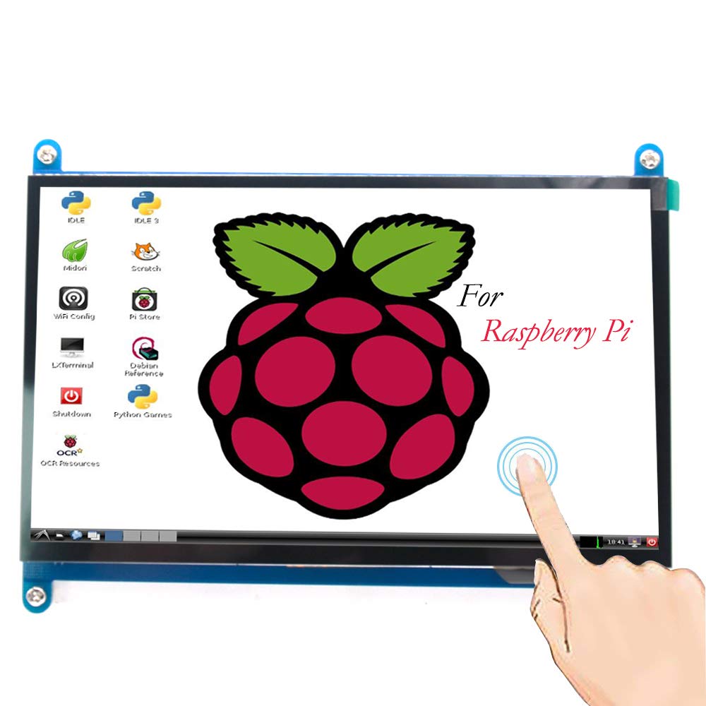 Padarsey HDMI TFT LCD Display Monitor 7 Inch 1024X600 HD Screen with Touch Function for Raspberry Pi B+/2B Raspberry Pi 3B