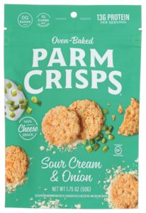 parmcrisps sour cream & onion crisps, 1.75 oz