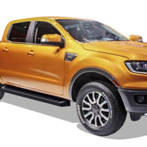 APS 6in Black Running Boards Compatible with Ford Ranger SuperCrew Cab 19-23