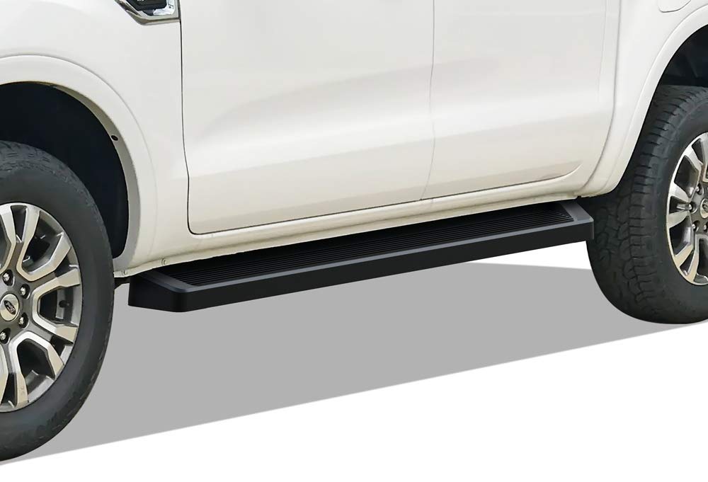 APS 6in Black Running Boards Compatible with Ford Ranger SuperCrew Cab 19-23