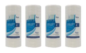 pack of 4-5 micron 10" x 4.5" full flow string wound sediment water filter cartridge | whole house sediment filtration | compatible with 84637, wpx5bb97p, pc10, 355214-45, 355215-45, wp10bb97p