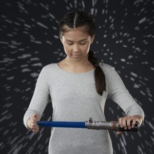 Star Wars Rey Electronic Blue Lightsaber Toy for Ages 6 & Up with Lights, Sounds, & Phrases Plus Access to Training Videos