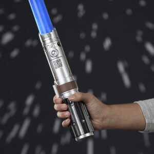 Star Wars Rey Electronic Blue Lightsaber Toy for Ages 6 & Up with Lights, Sounds, & Phrases Plus Access to Training Videos