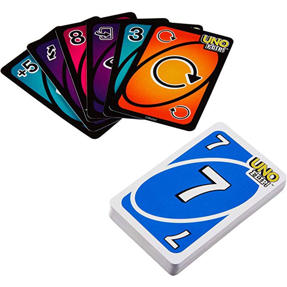 IsEasy Uno Playing Card Game Mattel Games Wild Card Uno Flip Uno (Wild Card uno)