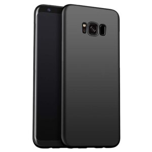 egalo for galaxy s8 slim case silicone soft skin flexible tpu premium hybrid shock absorbing & scratch resistant bumper protective phone cases cover for samsung galaxy s8 (matte black)