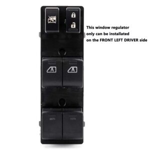 Front Driver Side Power Window Switch Compatible for 2007-2012 Nissan Altima Replace# 25401ZN50B, 25401ZN50C