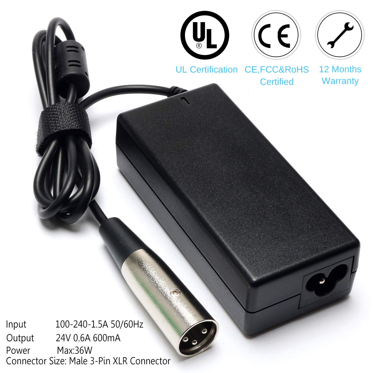 Electric Scooter Battery Charger for eZip 750 E750 400 E400 500 E500 450 900 eZip 4.0 4.5 E-4.5 Schwinn S180 S500 S750 Trailz Electric Bike Motor Bicycle Parts-24V 0.6A 36W