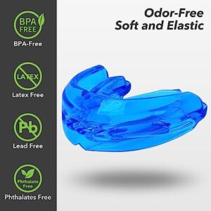 Mouth Guard Sports Youth Adult, Mouthguard for Braces Sparring Mouth Guard,Double Braces, Premium Quality No Boiling Required, Football, Taekwondo, Jujitsu and Karate.