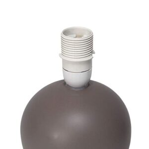 Simple Designs LT2008-GRY Mini Ceramic Globe Table Lamp with Matching Fabric Shade, Gray 5.51 x 5.51 x 8.66