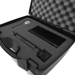 CASEMATIX Wireless Microphone Case Compatible with Shure, AKG, Sennheiser, GTD, Innopow, Fifine and Other Mic Receivers and Transmitters in Customizable Foam - Case Only for Mics