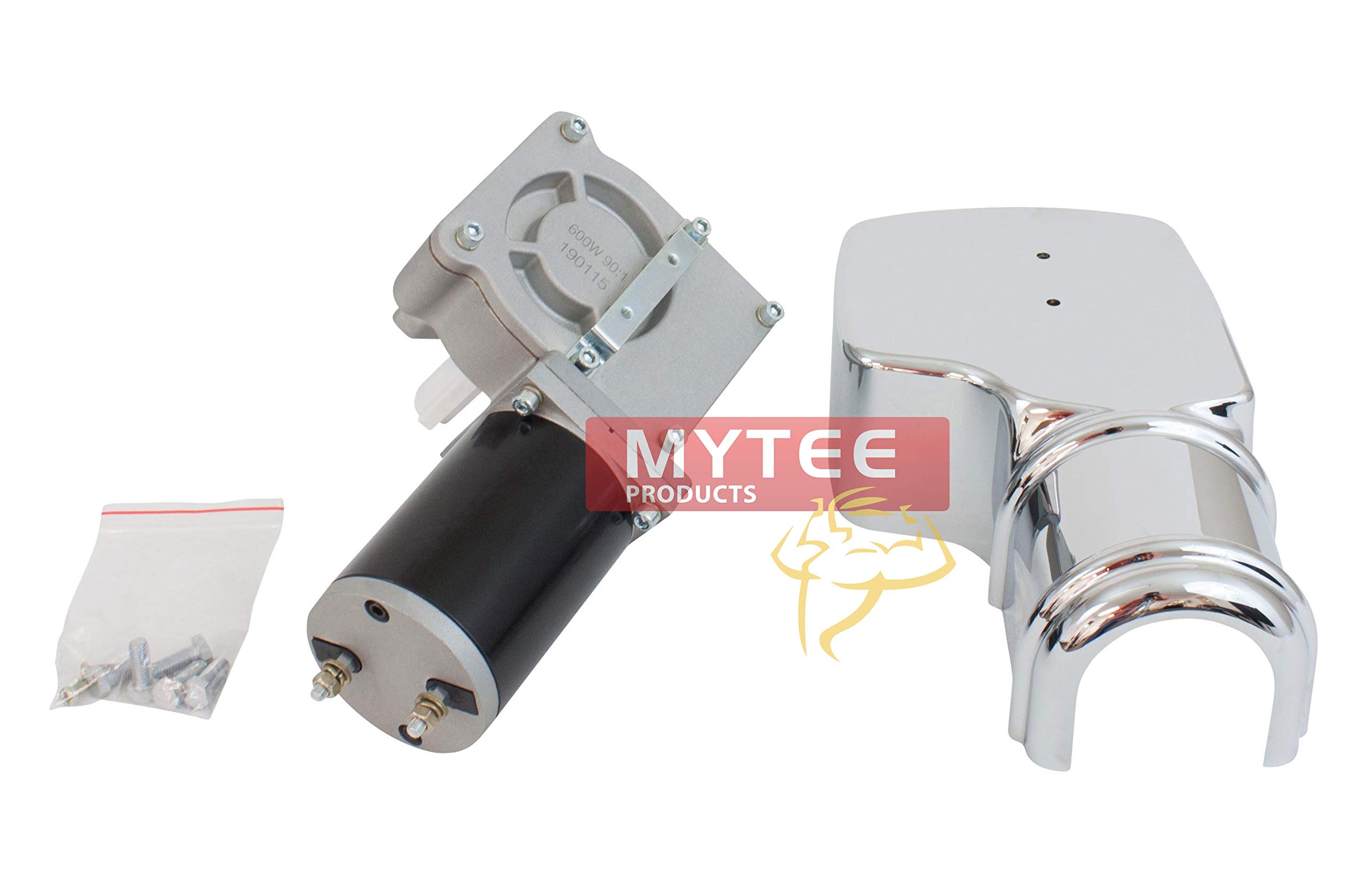 Mytee Products 900W 90:1 Tarp Motor for Dump Truck Tarp Systems with Chrome Cover 12VDC / 43 AMPS / 50 RPM (1 Year Warranty)