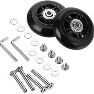 F-ber Suitcase Luggage Wheels Replacement Kit OD60mm Wheels ABEC 608zz Skate Inline Outdoor Skate Replacement Wheels Multiple Sizes, Set of (2) Wheels (OD:60 W:18 ID:6 Axles: 30 & 35)