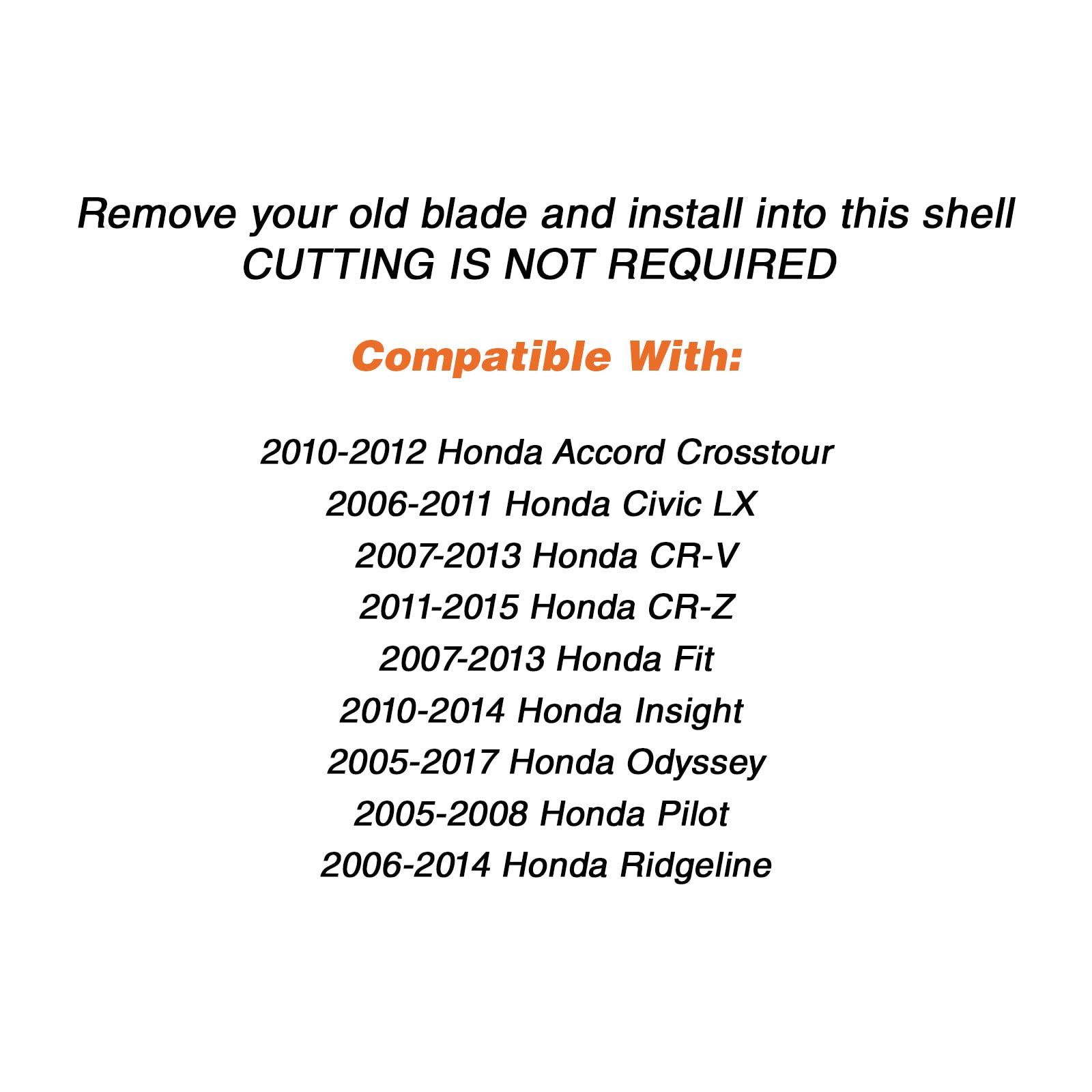 Key Fob Case Shell for Honda Accord Civic CR-V & More (Swap Your Original Blade)