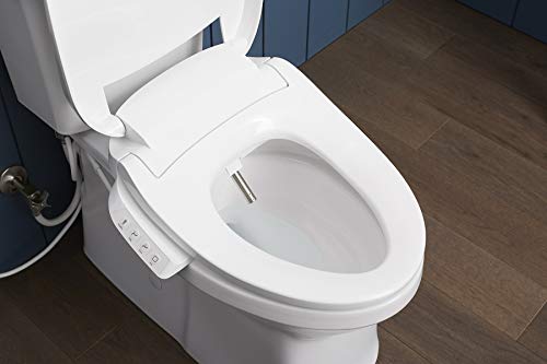 KOHLER 27142-CR-0 PureWash E700 Elongated Heated Bidet Toilet Seat with Remote Control, Bidet Warm Water, Adjustable Bidet Sprayer for Existing Toilets, White