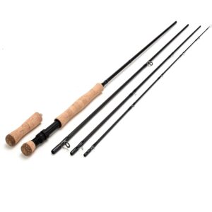 10 feet 9 inches carbon fiber switch 7wt 8wt fly fishing rod 4 pieces sections extra handle freshwater fishing trout lake cork handles