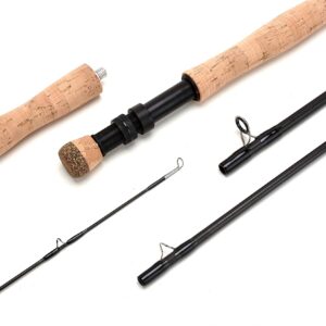 10 feet 9 inches Carbon Fiber Switch 7wt 8wt Fly Fishing Rod 4 Pieces Sections Extra Handle Freshwater Fishing Trout Lake Cork Handles